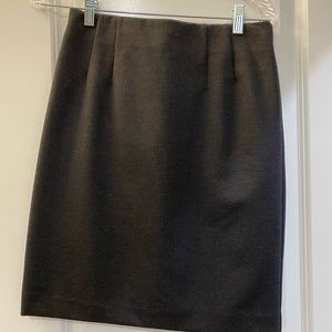 Black and gray work skirt with elastic waist band